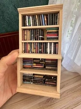 1Set 1:12 Scale Dollhouse Miniatures Accessories Vintage Bookcase Book Study Kit