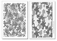 Camouflage Paint Stencils Rifle Gun Airbrush Spray Paint Mask HexTac & EllipTAC