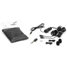 New BOYA BY-M1DM Dual Omnidirectional Lavalier Microphone Clip-On Lapel Mic