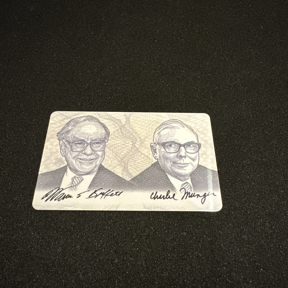 Tarjeta capitalista Berkshire Hathaway Warren Buffett Charlie Munger Foto 3 de 3