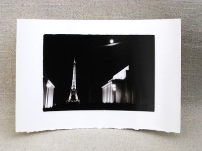 Christopher Makos Black and White Stamped Photograph Paris at Night