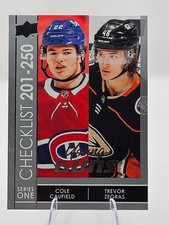 COLE CAUFIELD TREVOR ZEGRAS 2021-22 UD 1 CHECKLIST YOUNG GUNS RC Q0M-540