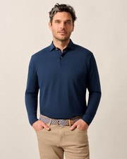 johnnie-O Top Shelf Long Sleeve Polo - Idris Mens Midnight IDRIS LS 7851482
