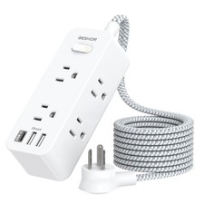 Power Strip Surge Protector, 5Ft Extension Cord, 6 Outlets with 3 USB Ports 1...