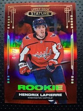 2021-22 Upper Deck Stature Rookie Red #171 Hendrix Lapierre 4/75 Rookie Card. rookie card picture