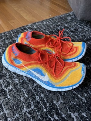 Nike Free Flyknit+ 5.0 Running Shoe Multicolor 615805-818 Men s Size 12