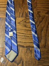 JOE Joseph Abboud Silk Tie Blue Repp Stripe M...