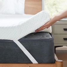 3-Inch Mattress Topper Queen, Foam Mattress Topper, Removable Mattress Cover,...