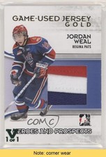 2009 ITG Heroes and Prospects Gold Vault Emerald 1/1 Jordan Weal #M-31 READ 1j8