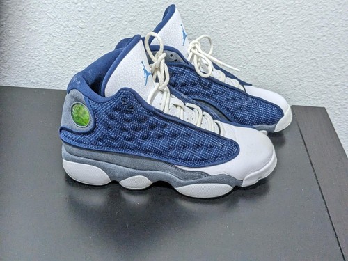 Nike Air Jordan 13 Retro GS Azul Marino Blanco 884129-404 Talla 4.5Y Tenis Juveniles - Imagen 12 de 12