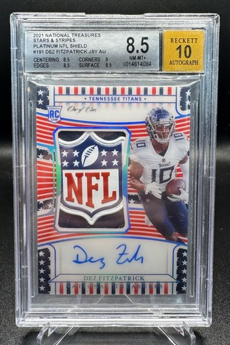 Dez Fitzpatrick 2021 National Treasures Platinum NFL Shield RPA 1/1
