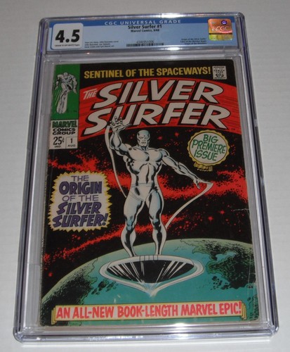 Silver Surfer # 1....CGC Universal  4.5 VG+ grade...1968 origin comic book--bie