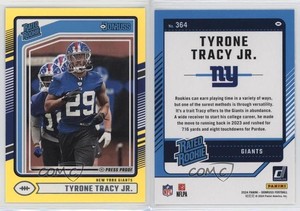 2024 Panini Donruss Rated Yellow Press Proof Tyrone Tracy Jr #364 Rookie RC