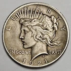 1921 P Philadelphia Mint Peace Silver Dollar $1 90% Silver Coin High Relief d604