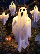 3pc Halloween Hanging Ghost Decorations Spooky Floating Ghosts Outdoor Decor