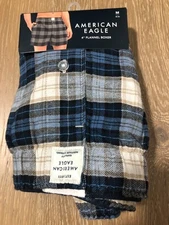 NWT Mens sizes S, M, L, XL  American Eagle flannel pocket boxer short underwear