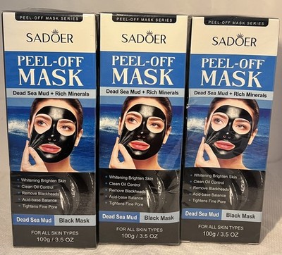 3pck-Sadoer Peel-off MASK Dead Sea Mud+Rich Minerals For Al Skin Types