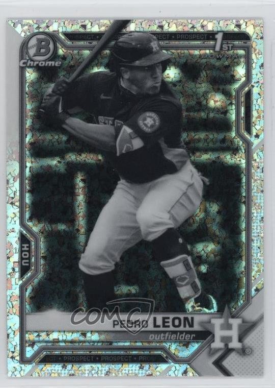 2021 Bowman Chrome Black & White Mini-Diamond Refractor Pedro Leon #BCP-189 0u9w