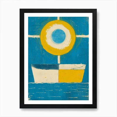 Boot am Himmel 1 Kunstdruck gerahmt Wandbild Poster Leinwanddruck Bild