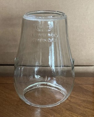 Vintage Fitzall Dietz Clear Glass Lantern Globe New York LOC-NOB 12-4-23
