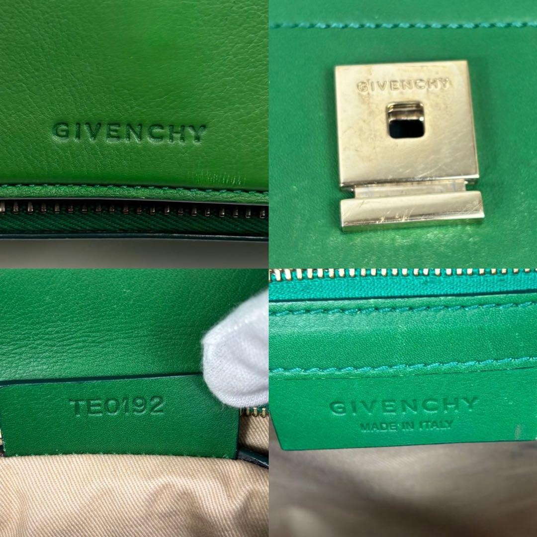 Current GIVENCHY Pandora 2-way shoulder bag in green leather thumbnail 13
