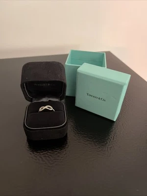 Tiffany & Co. Platinum Diamond Infinity Ring Size 5.5 - Image 1 of 4