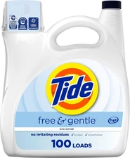 Tide Free & Gentle Laundry Detergent Liquid, 132 fl oz, 100 Loads