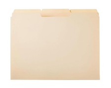 Letter Size Manila File Folder 1/3 Cut   12PC Brown Or Yellow