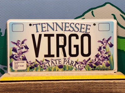 Tennessee State Parks Vanity License Plate VIRGO Sun Sign Astrological Zodiac