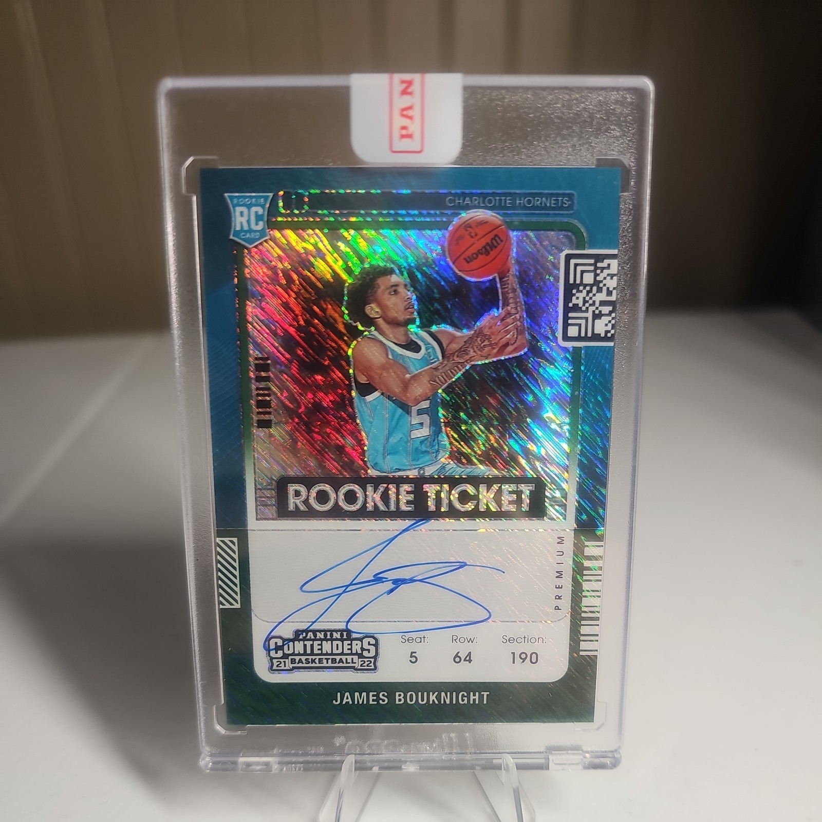 2021-22 Contenders: #111 James Bouknight Rookie Ticket Auto RC Blue Green 