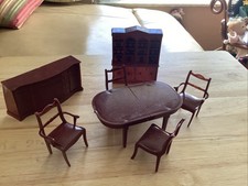 Vintage Marx  Mixed-dinning  Room Dollhouse Furniture