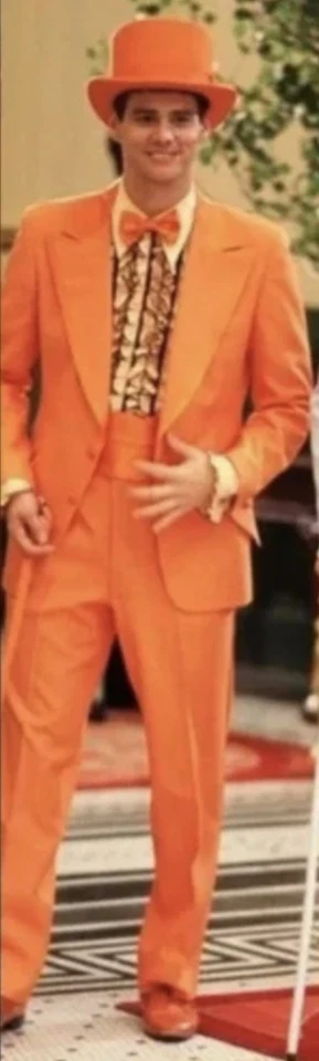 Esmoquin Naranja XX-GRANDE Mudo y Mudo Naranja Disfraz Jim Carrey Halloween Juegos con disfraces Foto 2 de 4