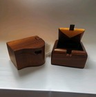  Tico Art Trinket & Puzzle Boxes Costa Rica Cocobolo Wood Set (2) Handcrafted 
