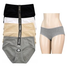 6 Pack Women Underwear Briefs Panties Bikini Full Coverage Cotton Spandex XLarge