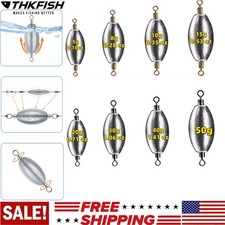 Fishing Weights Inline Trolling Fish Sinker Tackle with Inner Swivels Oval Drop