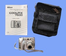 Nikon Coolpix 7600 7.1mp 3x Zoom Silver Digital Camera Tested+ Manual+ Card EUC