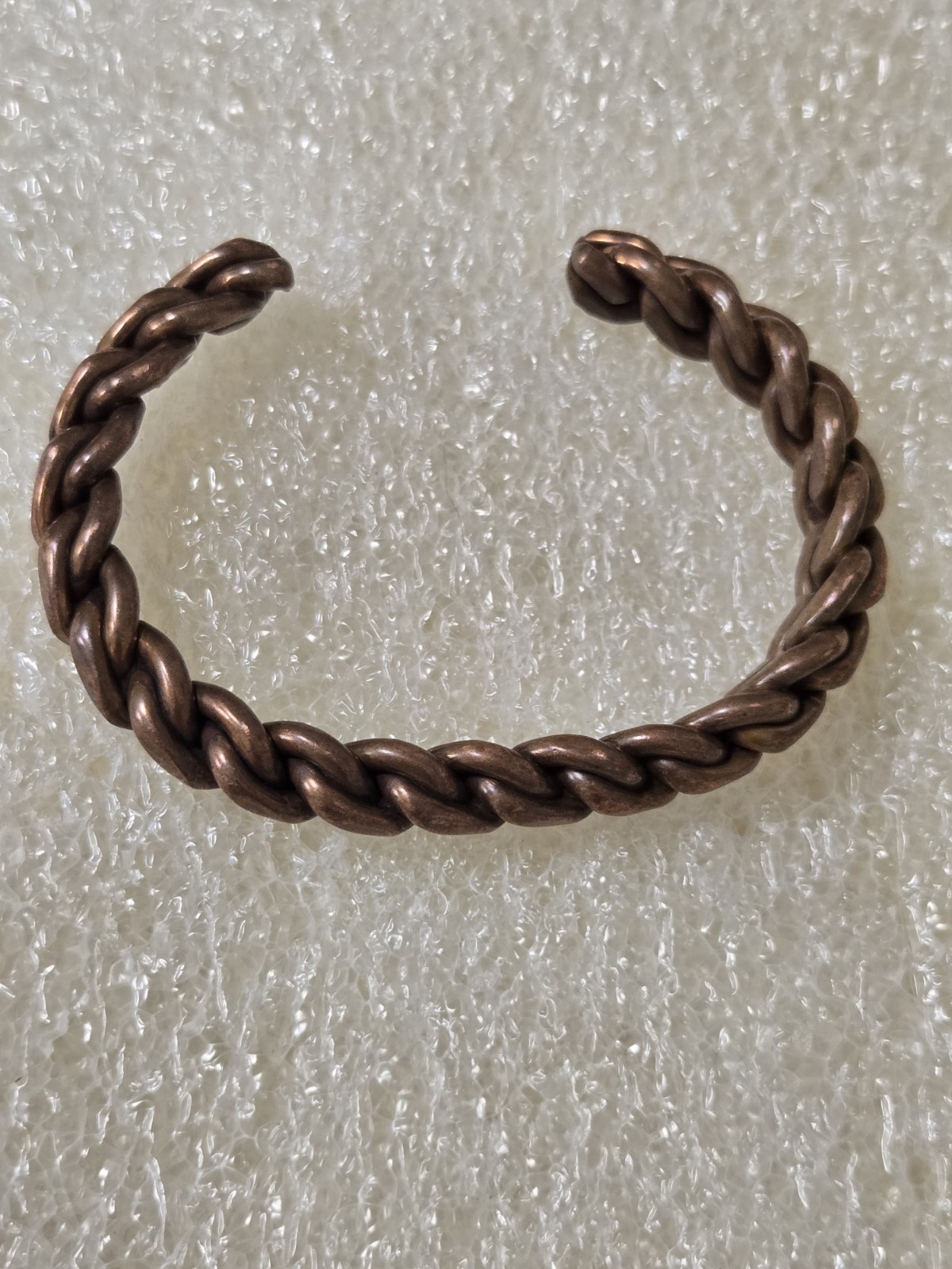 Vintage Twisted Braided Copper  Bracelet - image 9