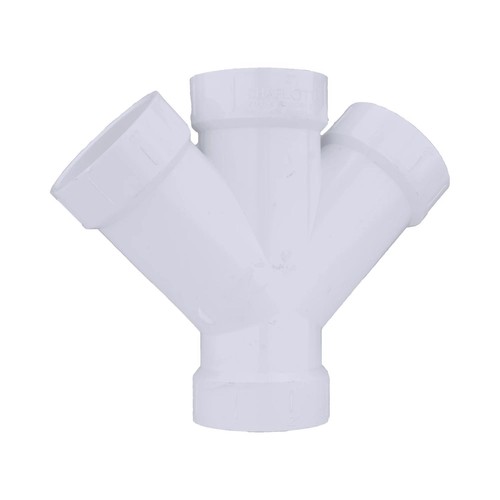Charlotte Pipe PVC006110800 PVC Schedule 40 Double Wye 2 x 2 x 2 Hub Dia. in.
