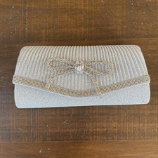 Clutch Purses for Women Evening Bag Formal Rhinestone Handbags Wedding Silver 