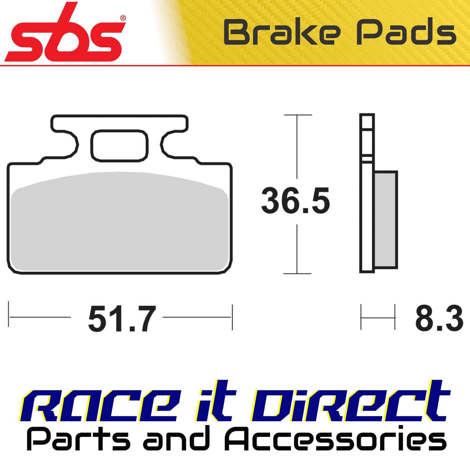 BAR Of Brake SBS p110-hf for Moto Spare Parts Accessories Pieces Refills - Image 2