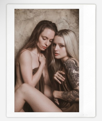 #ad Art model Bradley and Maria Instax Wide Instant Film Print $14.82