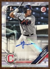 2019 BOWMAN LI-JEN CHU 1st BOWMAN PROSPECT AUTO NO. PA-LJC CLEVELAND INDIANS