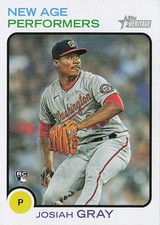 2022 Topps Heritage #NAP-22 Josiah Gray New Age Performers Washington Nationals