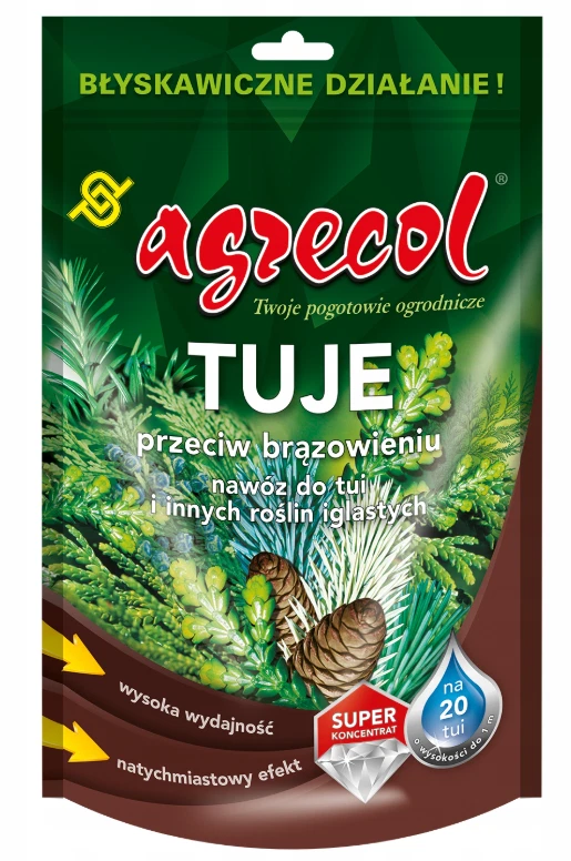 FERTILIZER FOR THUJA AND CONIFEROUS PLANTS - AGAINST NEEDLE BROWN -AGRECOL- 250G