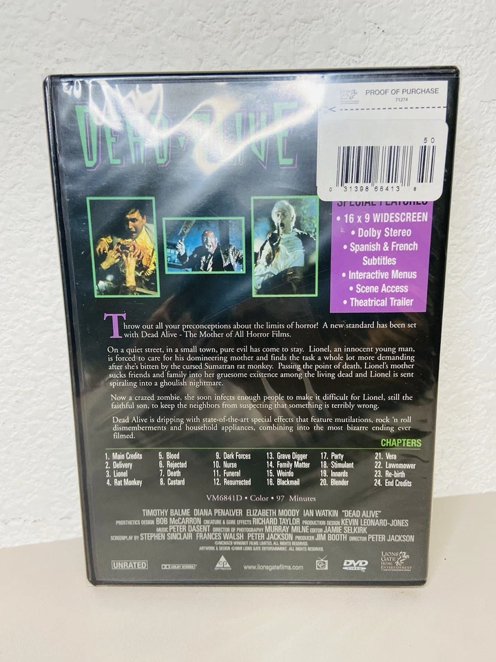 Dead Alive DVD 1998 NEW SEALED - Image 2 of 2