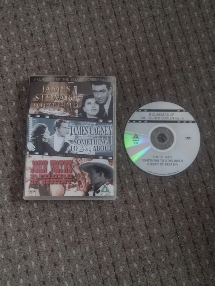 Pot O'Gold/Something To Sing About/Riders Of Destiny 3 Movie Collection DVD 2004 - Image 2 of 2