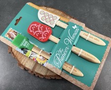 New The Pioneer Woman 3-Piece Mini Spatulas with Acacia Wood Handles