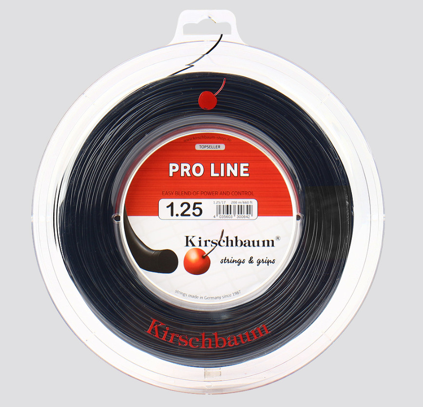 Kirschbaum Pro Line 120125mm 200m Tennis String Racket Racquet Poly Black 27290₽