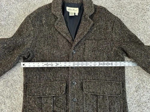 Vintage Eddie Bauer Herringbone Wool-Blend Jacket — Made in USA image 7