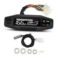 Motorcycle Speedometer 9-16V Universal Motorcycle Gauge Cluster with Digital